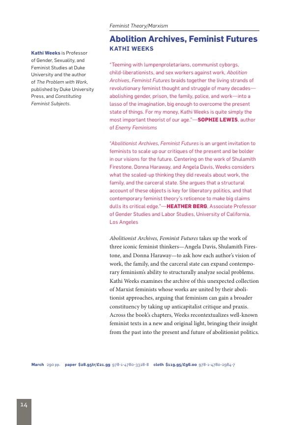 Duke University Press Spring 2026 Catalog Weekly Ad December 31, 2025 - December 31, 2026