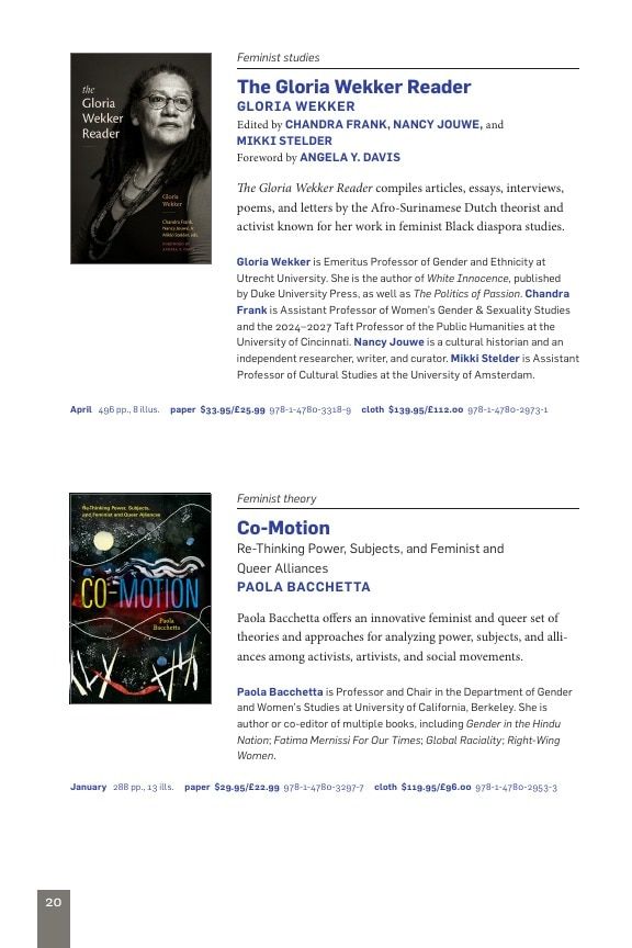 Duke University Press Spring 2026 Catalog Weekly Ad December 31, 2025 - December 31, 2026