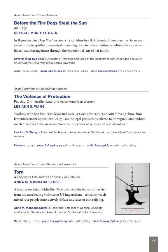 Duke University Press Spring 2026 Catalog Weekly Ad December 31, 2025 - December 31, 2026