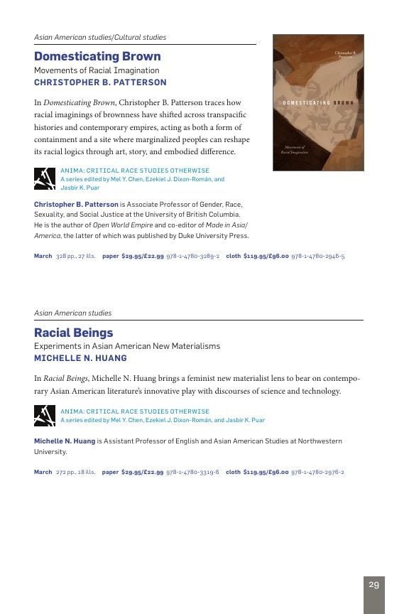 Duke University Press Spring 2026 Catalog Weekly Ad December 31, 2025 - December 31, 2026