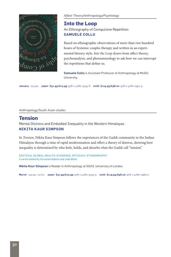 Duke University Press Spring 2026 Catalog Weekly Ad December 31, 2025 - December 31, 2026