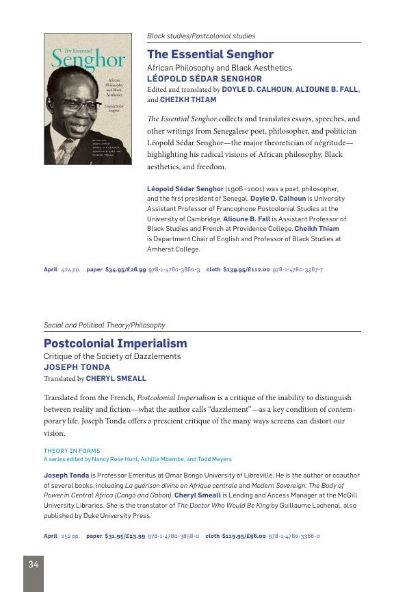 Duke University Press Spring 2026 Catalog Weekly Ad December 31, 2025 - December 31, 2026