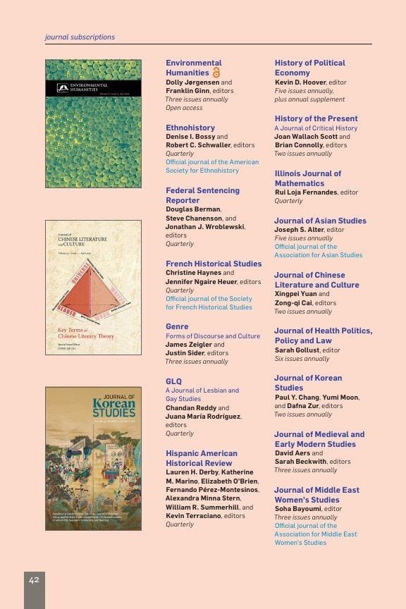 Duke University Press Spring 2026 Catalog Weekly Ad December 31, 2025 - December 31, 2026