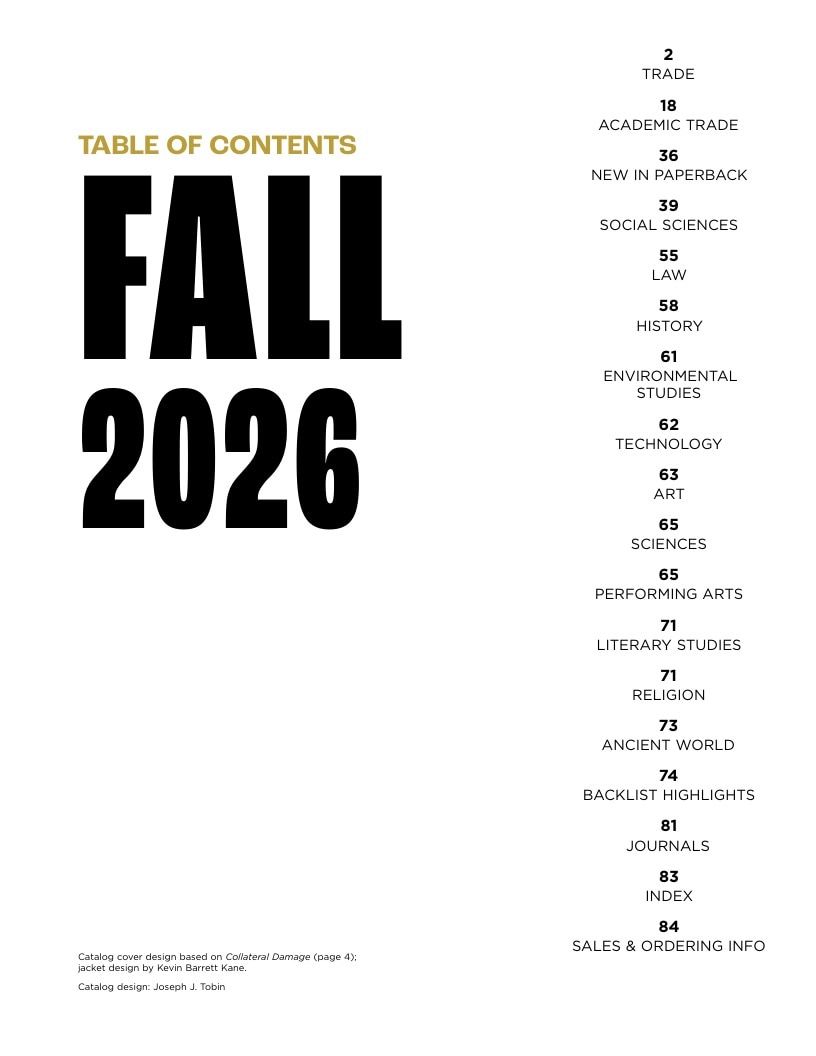University of California Press Fall 2026 Catalog Weekly Ad December 31, 2025 - December 31, 2026