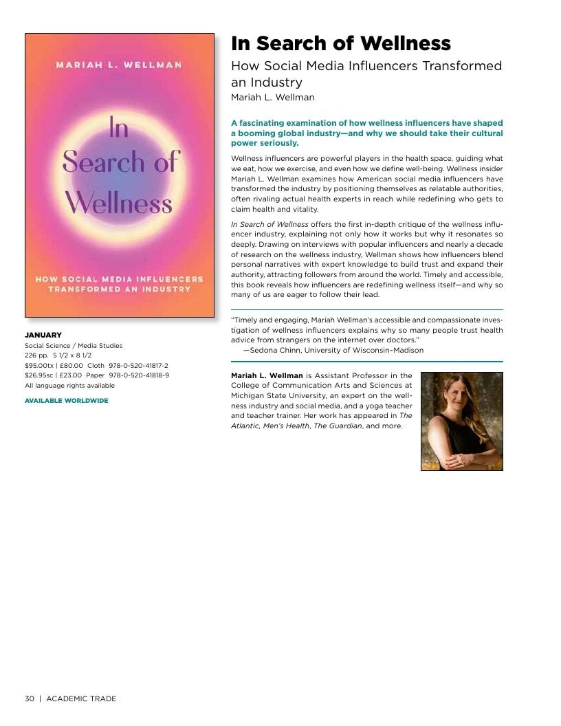 University of California Press Fall 2026 Catalog Weekly Ad December 31, 2025 - December 31, 2026