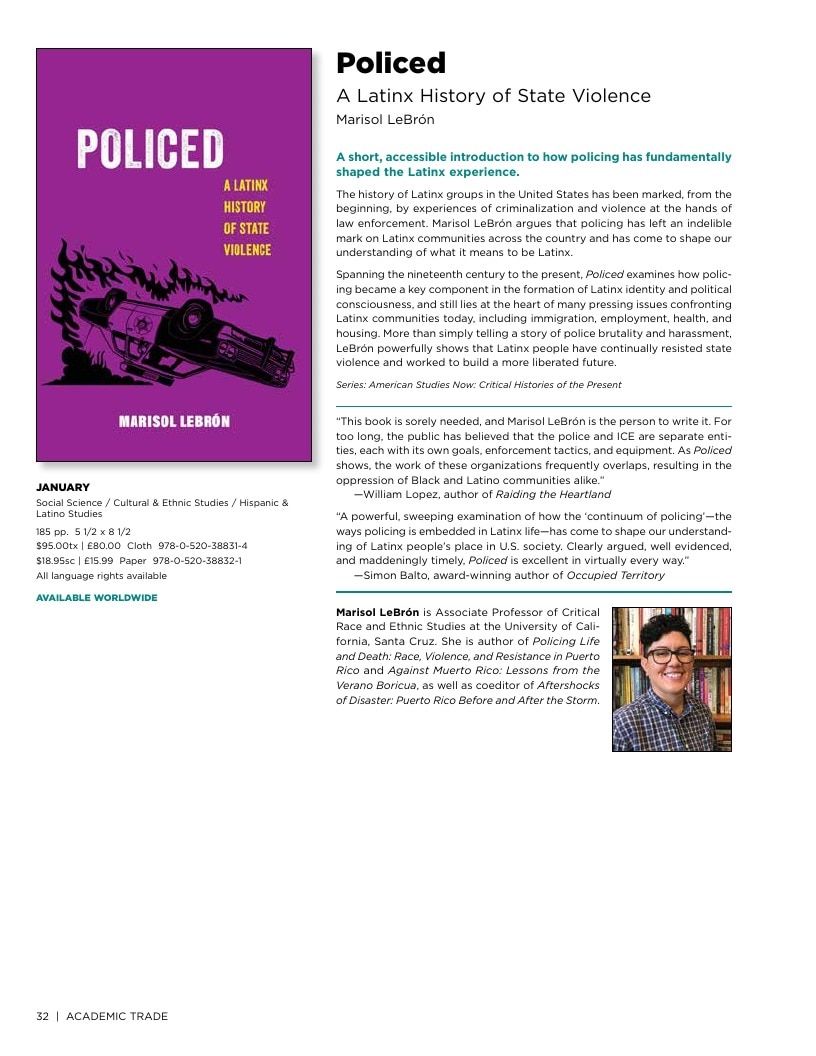 University of California Press Fall 2026 Catalog Weekly Ad December 31, 2025 - December 31, 2026