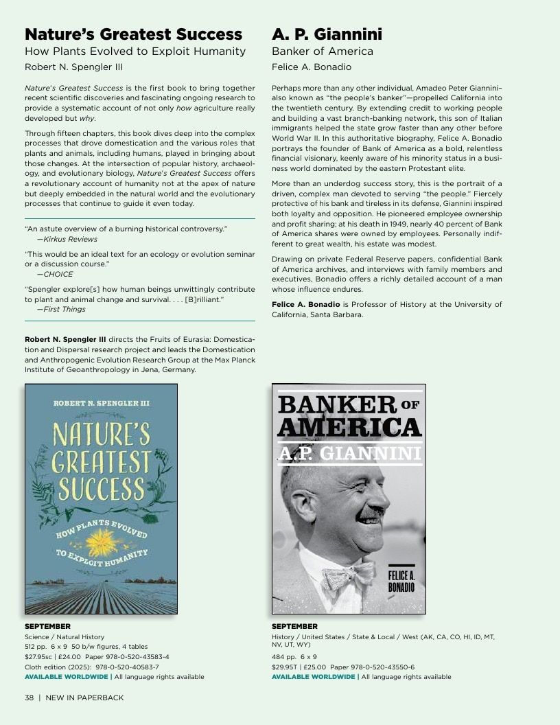 University of California Press Fall 2026 Catalog Weekly Ad December 31, 2025 - December 31, 2026