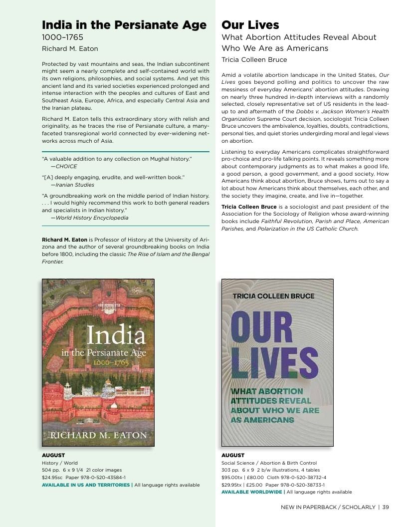 University of California Press Fall 2026 Catalog Weekly Ad December 31, 2025 - December 31, 2026