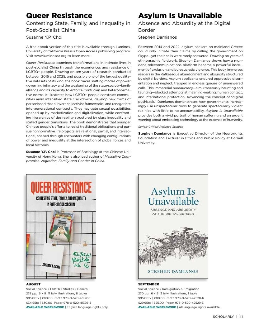 University of California Press Fall 2026 Catalog Weekly Ad December 31, 2025 - December 31, 2026