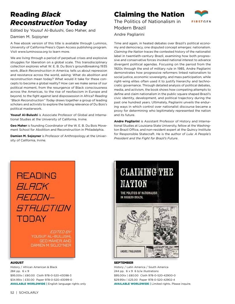 University of California Press Fall 2026 Catalog Weekly Ad December 31, 2025 - December 31, 2026
