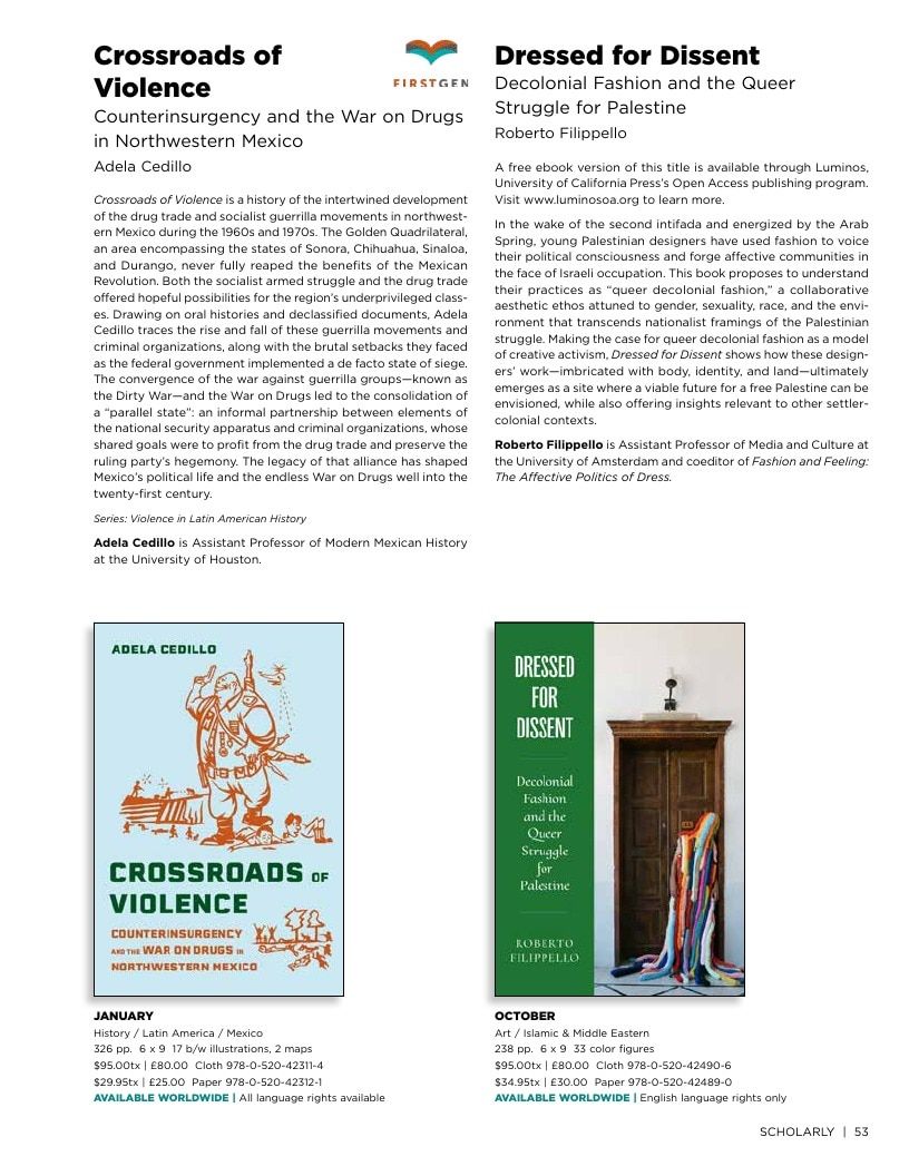 University of California Press Fall 2026 Catalog Weekly Ad December 31, 2025 - December 31, 2026