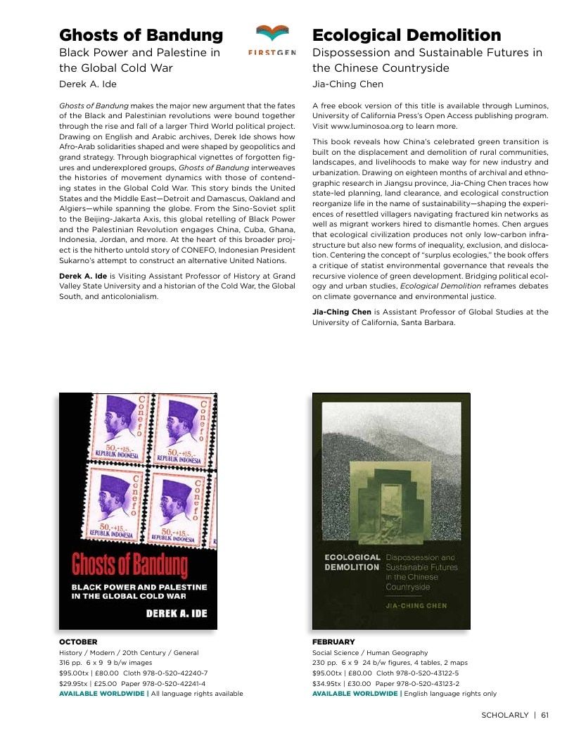 University of California Press Fall 2026 Catalog Weekly Ad December 31, 2025 - December 31, 2026