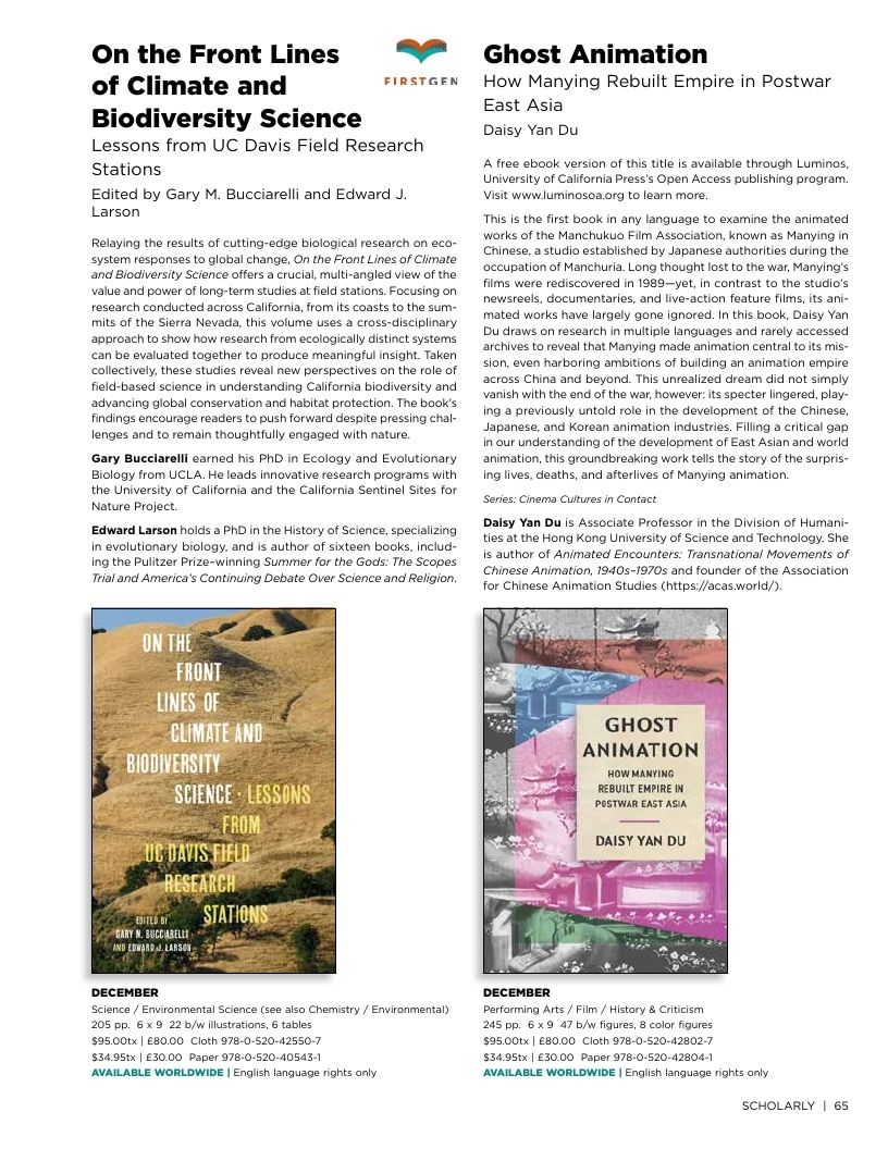 University of California Press Fall 2026 Catalog Weekly Ad December 31, 2025 - December 31, 2026