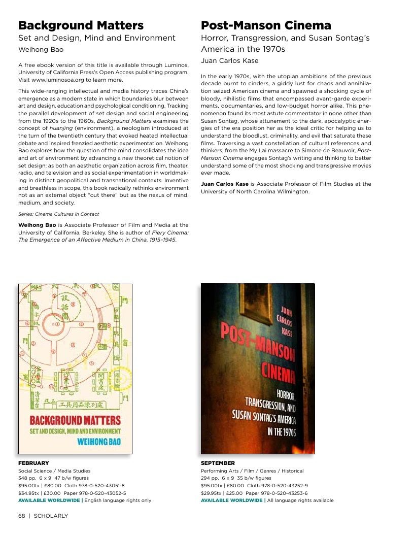 University of California Press Fall 2026 Catalog Weekly Ad December 31, 2025 - December 31, 2026