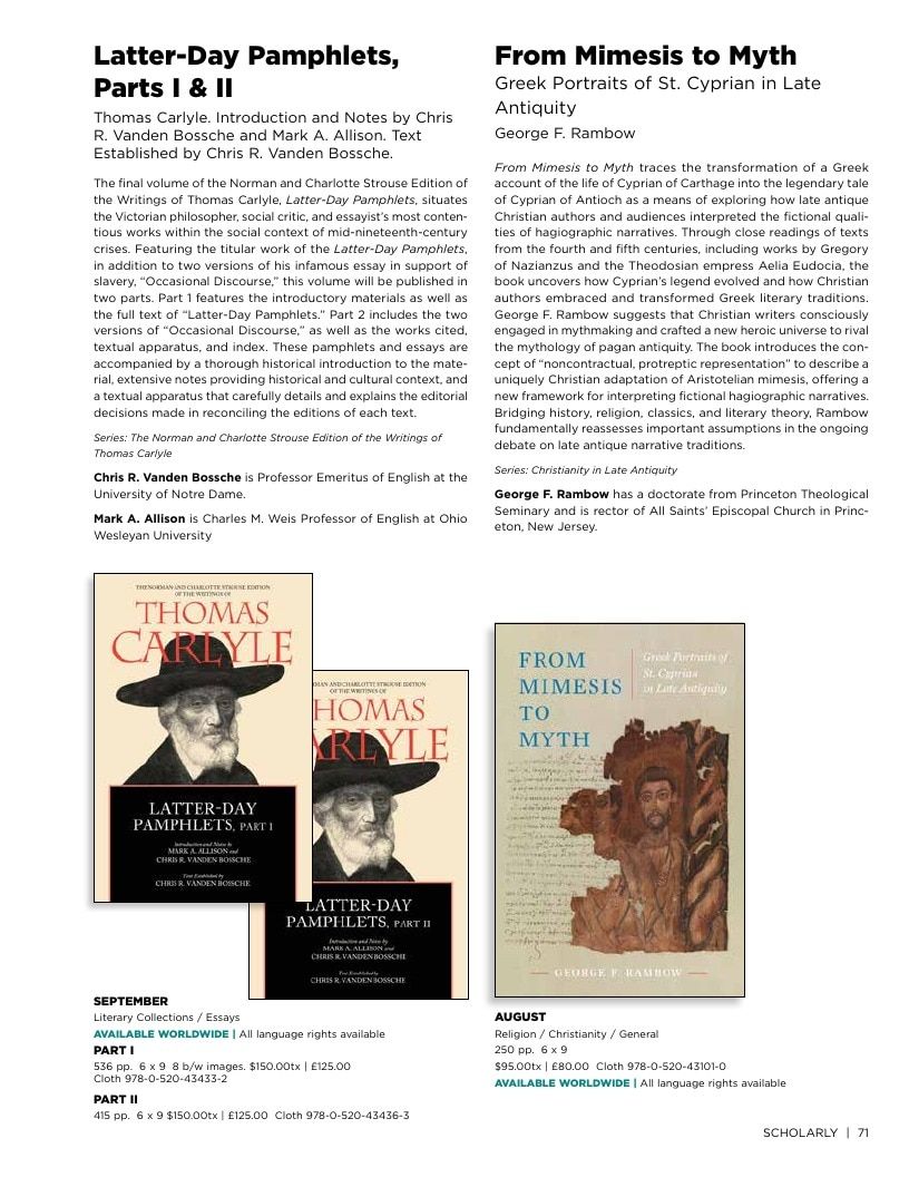 University of California Press Fall 2026 Catalog Weekly Ad December 31, 2025 - December 31, 2026