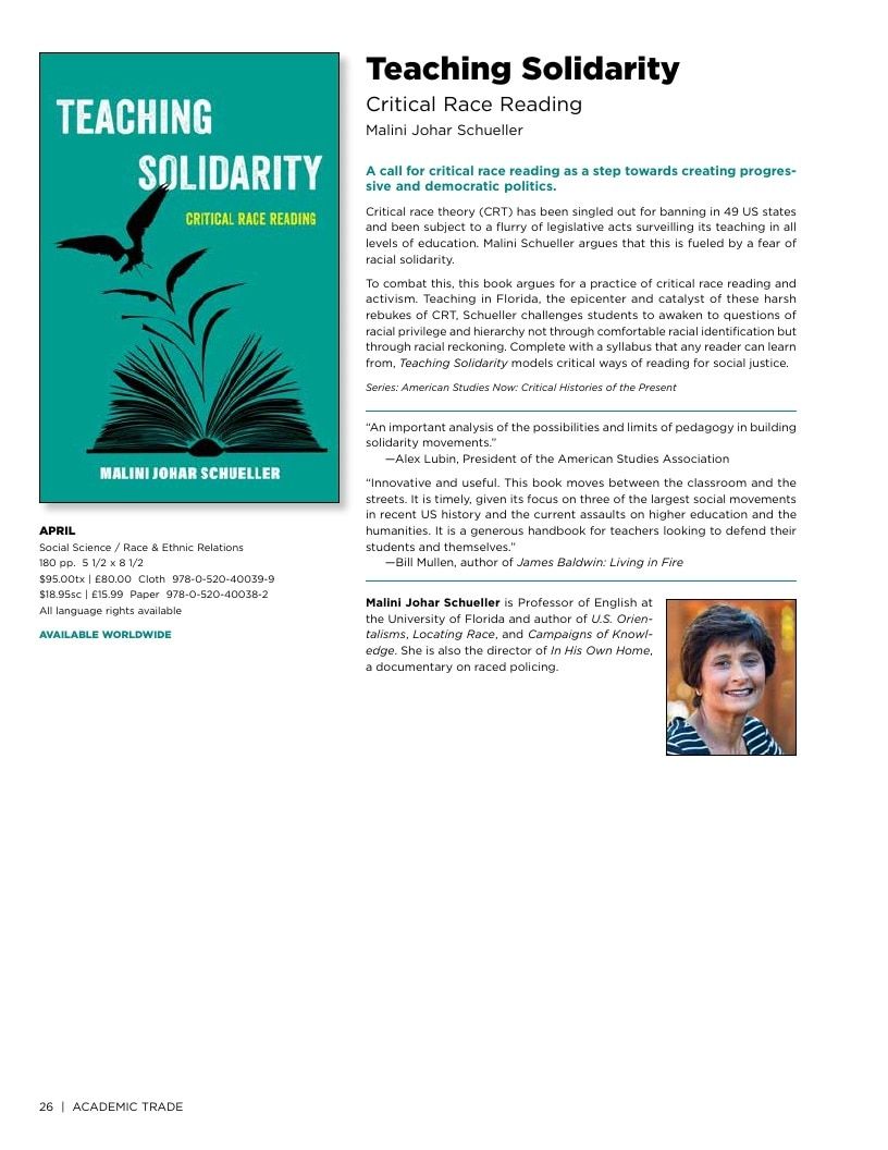 University of California Press Spring 2026 Catalog Weekly Ad December 31, 2025 - December 31, 2026