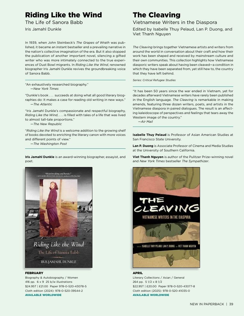 University of California Press Spring 2026 Catalog Weekly Ad December 31, 2025 - December 31, 2026