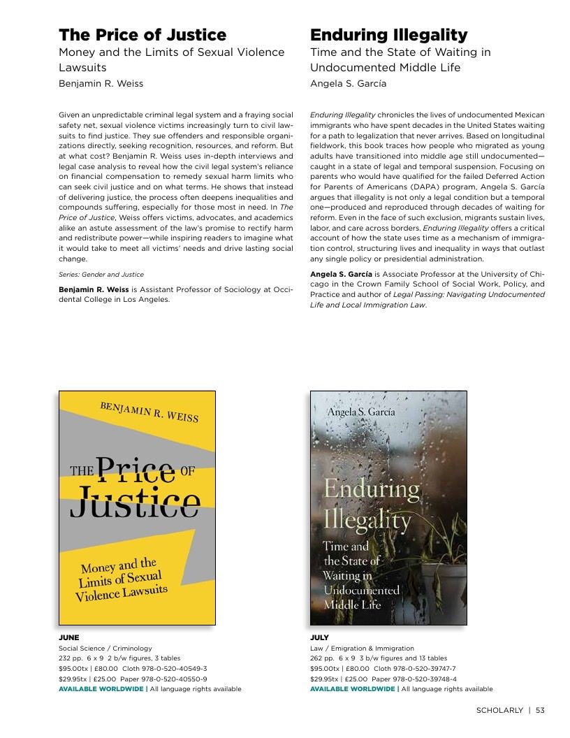 University of California Press Spring 2026 Catalog Weekly Ad December 31, 2025 - December 31, 2026