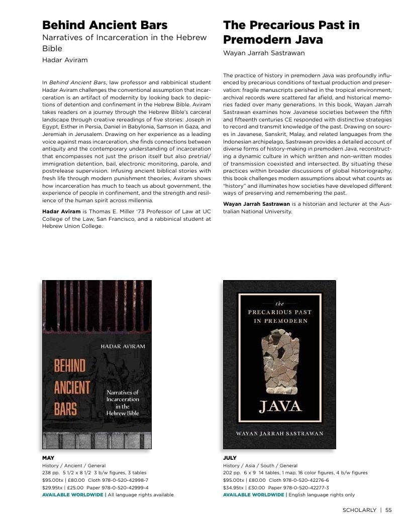 University of California Press Spring 2026 Catalog Weekly Ad December 31, 2025 - December 31, 2026