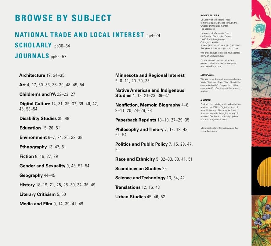 University of Minnesota Press Fall and Winter 2026-27 Catalog Weekly Ad December 31, 2025 - December 31, 2026