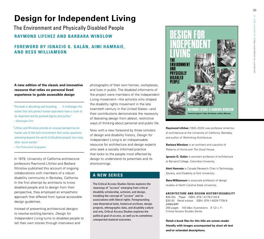University of Minnesota Press Fall and Winter 2026-27 Catalog Weekly Ad December 31, 2025 - December 31, 2026