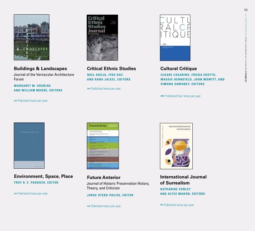 University of Minnesota Press Fall and Winter 2026-27 Catalog Weekly Ad December 31, 2025 - December 31, 2026