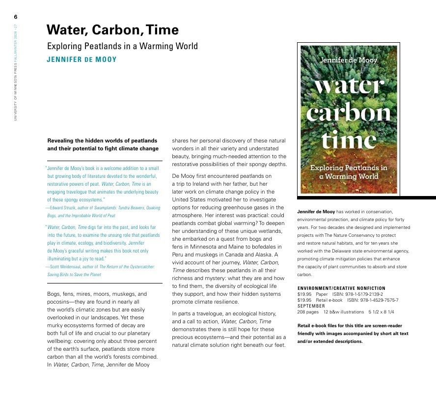 University of Minnesota Press Fall and Winter 2026-27 Catalog Weekly Ad December 31, 2025 - December 31, 2026