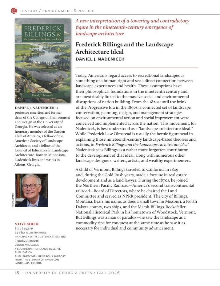 University of Georgia Press Fall 2026 Catalog Weekly Ad December 31, 2025 - December 31, 2026