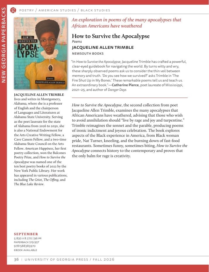 University of Georgia Press Fall 2026 Catalog Weekly Ad December 31, 2025 - December 31, 2026