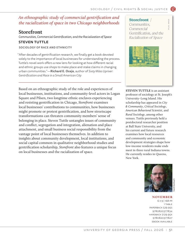 University of Georgia Press Fall 2026 Catalog Weekly Ad December 31, 2025 - December 31, 2026