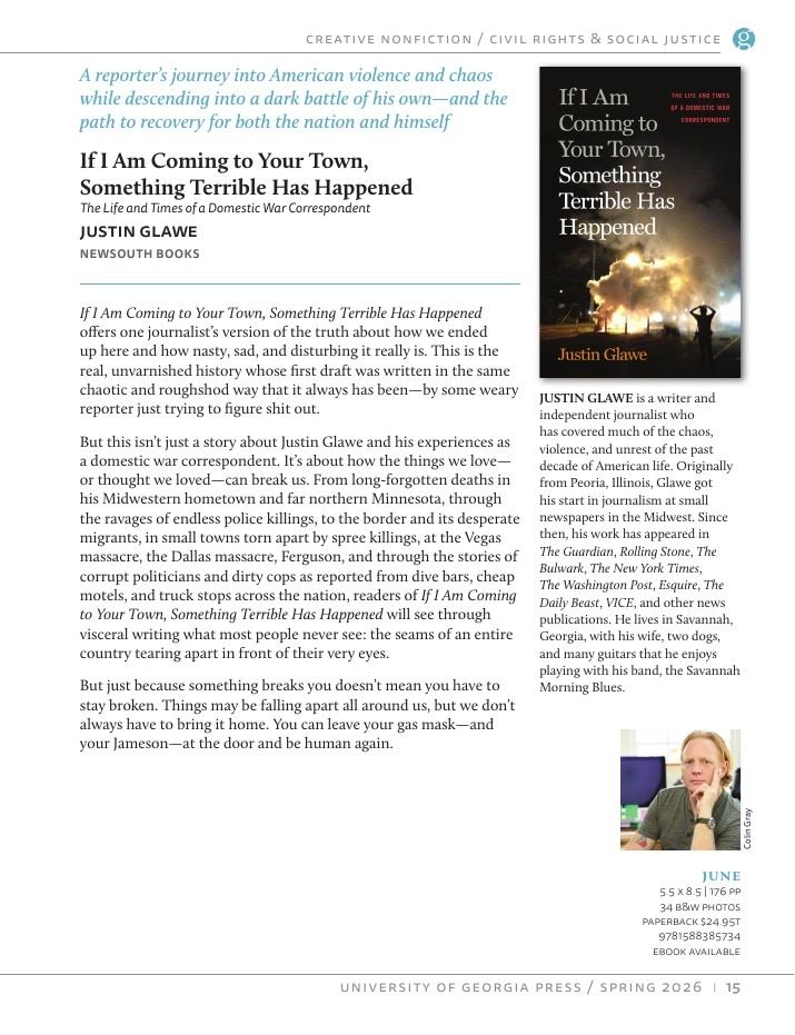 University of Georgia Press Spring 2026 Catalog Weekly Ad December 31, 2025 - December 31, 2026