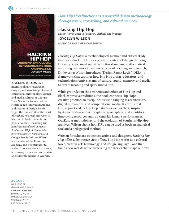 University of Georgia Press Spring 2026 Catalog Weekly Ad December 31, 2025 - December 31, 2026