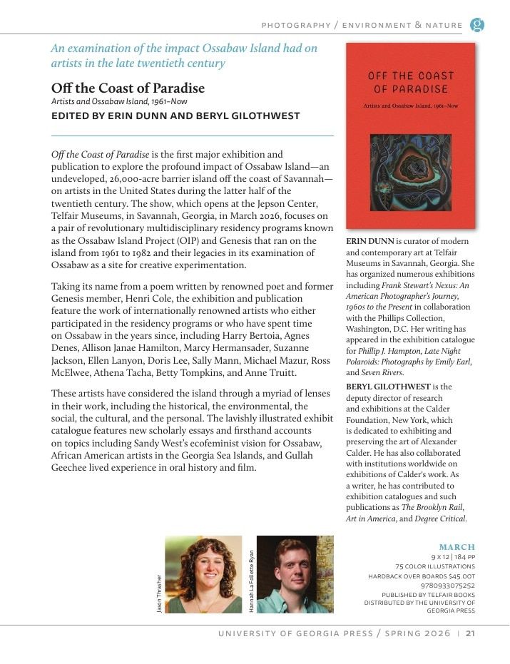 University of Georgia Press Spring 2026 Catalog Weekly Ad December 31, 2025 - December 31, 2026