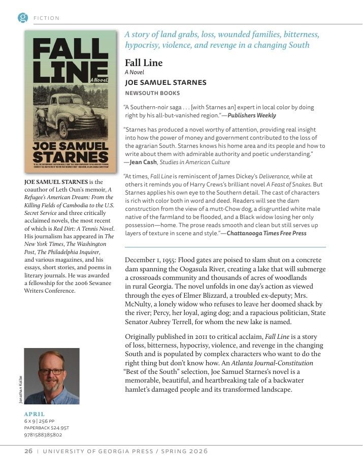 University of Georgia Press Spring 2026 Catalog Weekly Ad December 31, 2025 - December 31, 2026