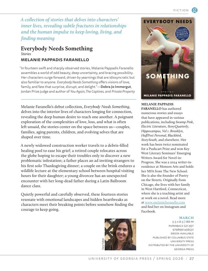 University of Georgia Press Spring 2026 Catalog Weekly Ad December 31, 2025 - December 31, 2026