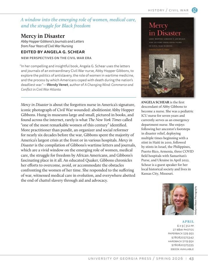 University of Georgia Press Spring 2026 Catalog Weekly Ad December 31, 2025 - December 31, 2026