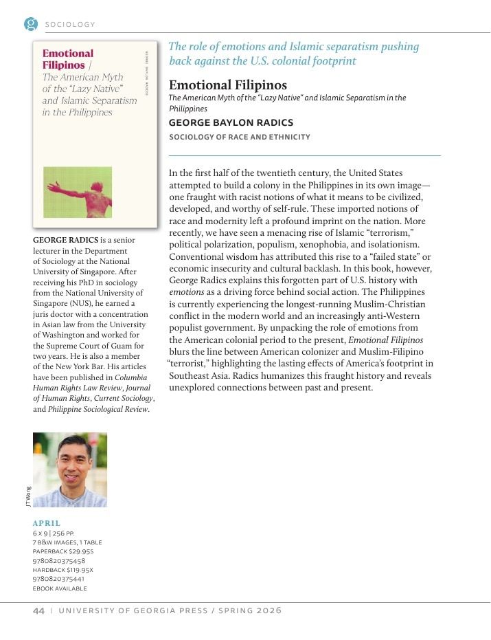 University of Georgia Press Spring 2026 Catalog Weekly Ad December 31, 2025 - December 31, 2026