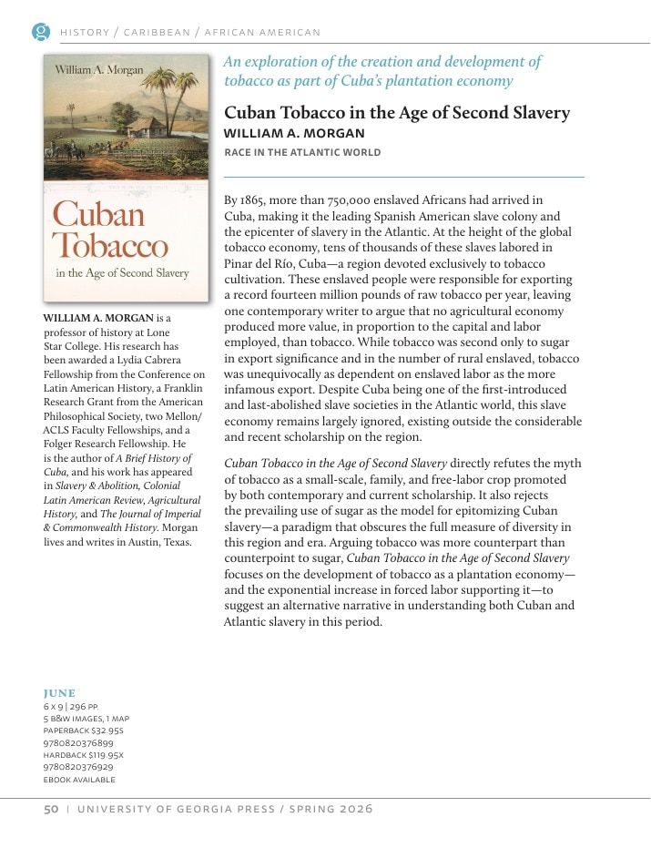University of Georgia Press Spring 2026 Catalog Weekly Ad December 31, 2025 - December 31, 2026