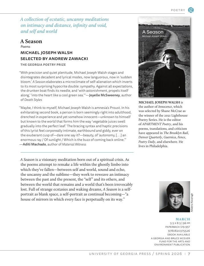 University of Georgia Press Spring 2026 Catalog Weekly Ad December 31, 2025 - December 31, 2026