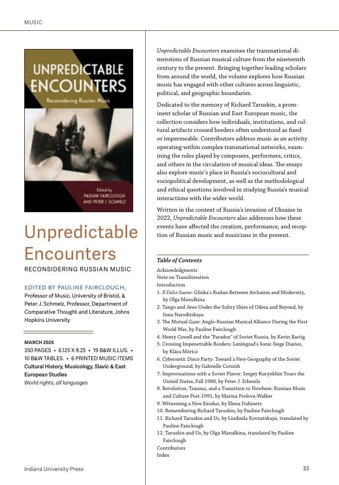 Indiana University Press Rights Catalog Weekly Ad December 31, 2025 - December 31, 2026