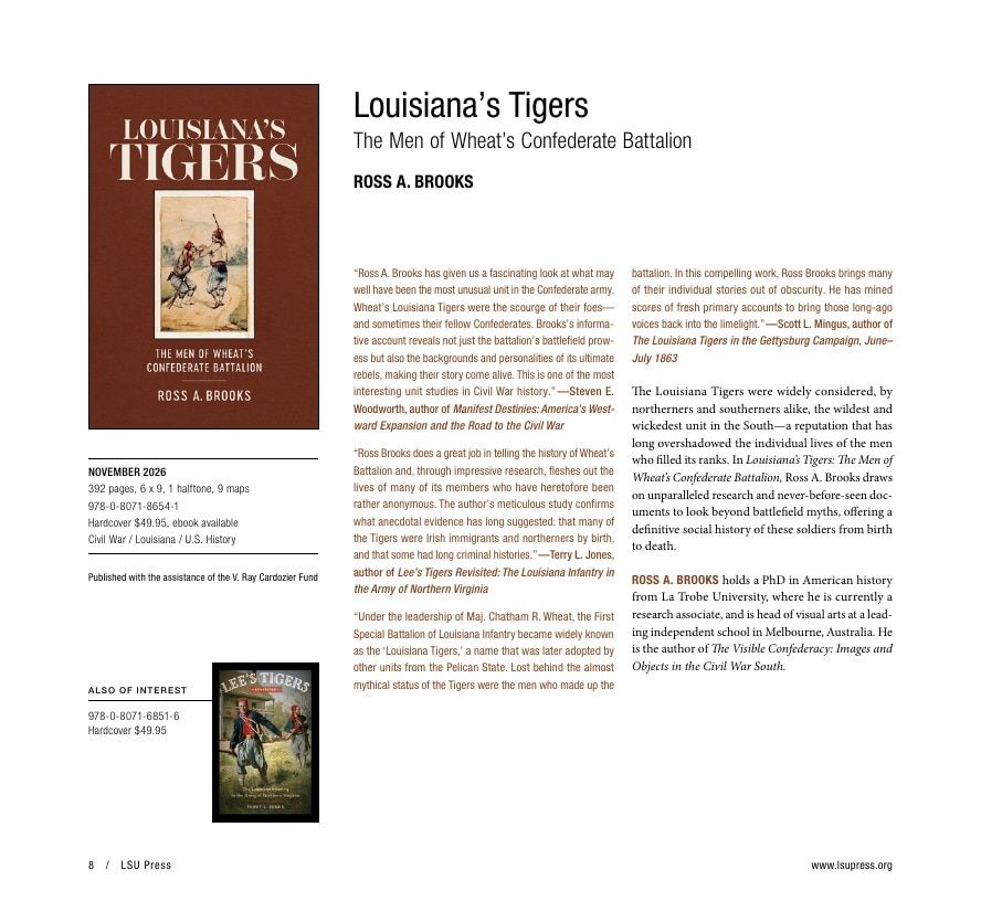 LSU Press Fall 2026 Catalog Weekly Ad December 31, 2025 - December 31, 2026