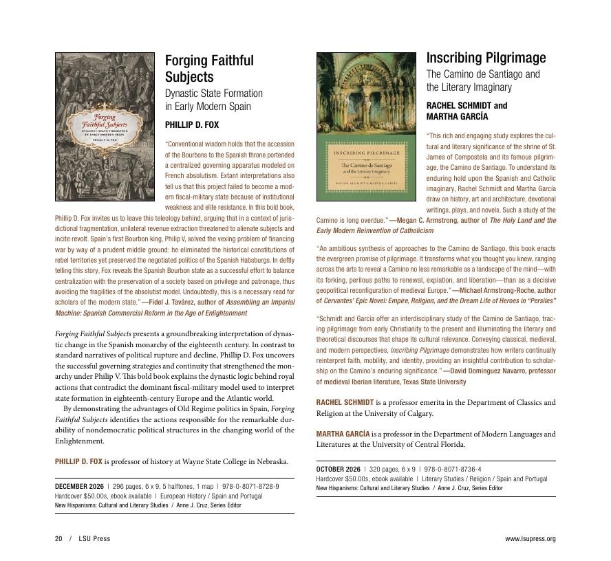 LSU Press Fall 2026 Catalog Weekly Ad December 31, 2025 - December 31, 2026