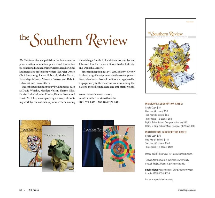 LSU Press Fall 2026 Catalog Weekly Ad December 31, 2025 - December 31, 2026