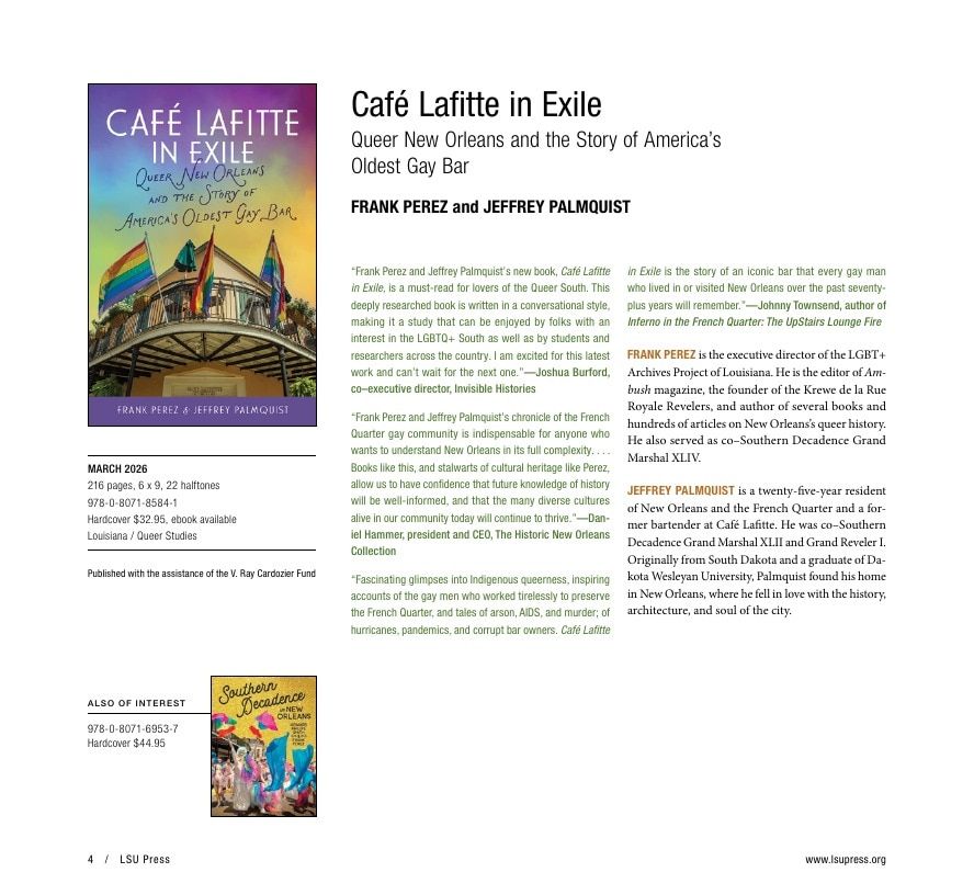 LSU Press Spring 2026 Catalog Weekly Ad December 31, 2025 - December 31, 2026