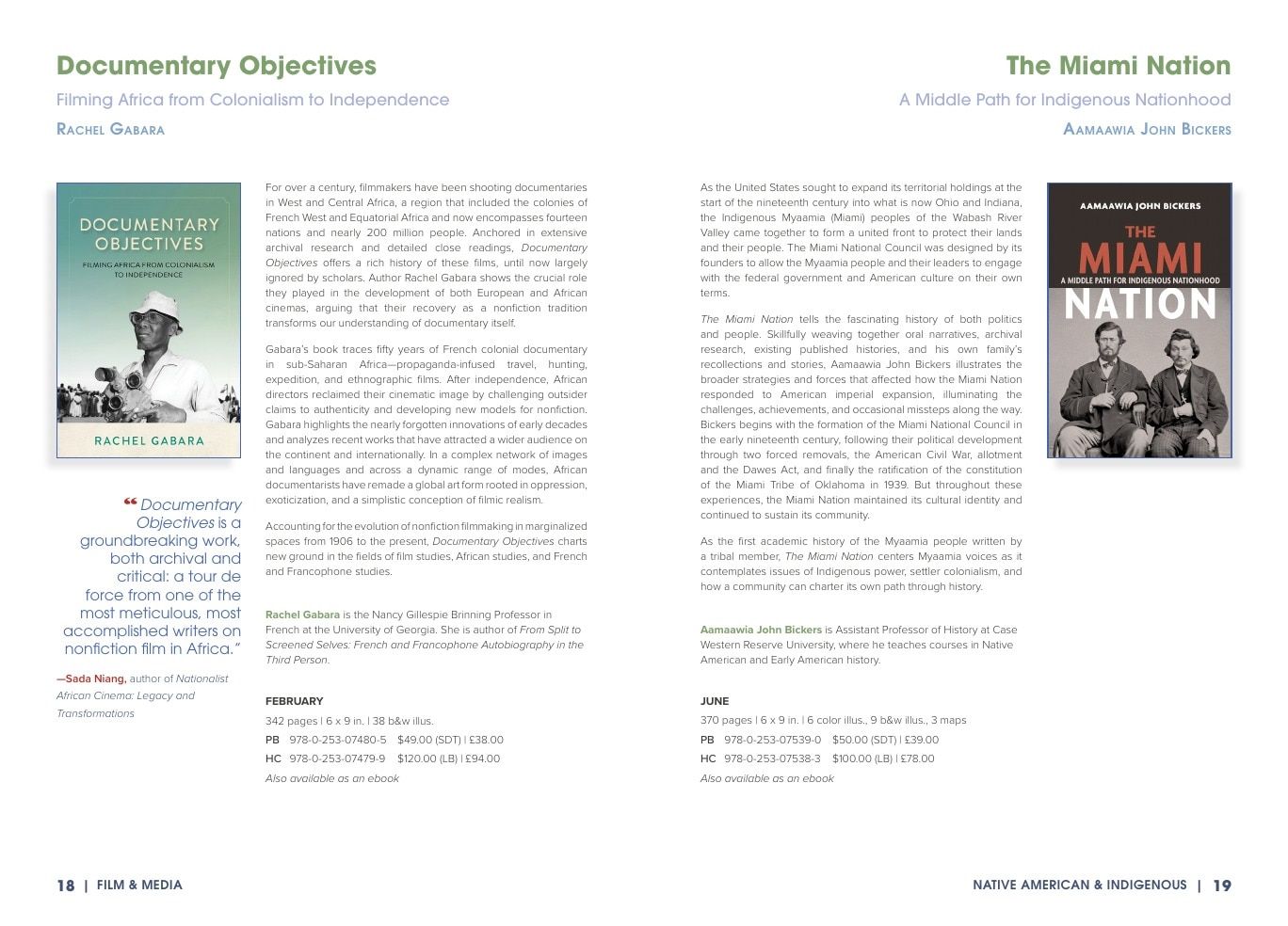 Indiana University Press Spring 2026 Catalog Weekly Ad December 31, 2025 - December 31, 2026