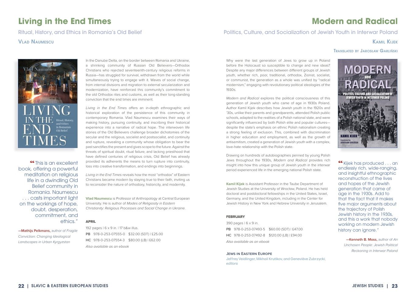 Indiana University Press Spring 2026 Catalog Weekly Ad December 31, 2025 - December 31, 2026