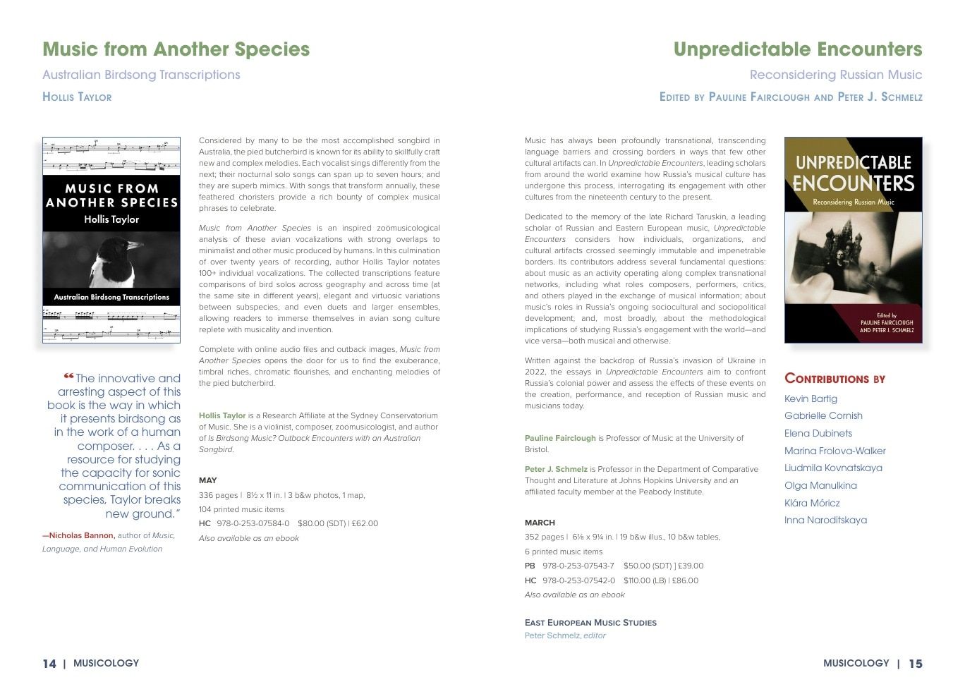 Indiana University Press Spring 2026 Catalog Weekly Ad December 31, 2025 - December 31, 2026