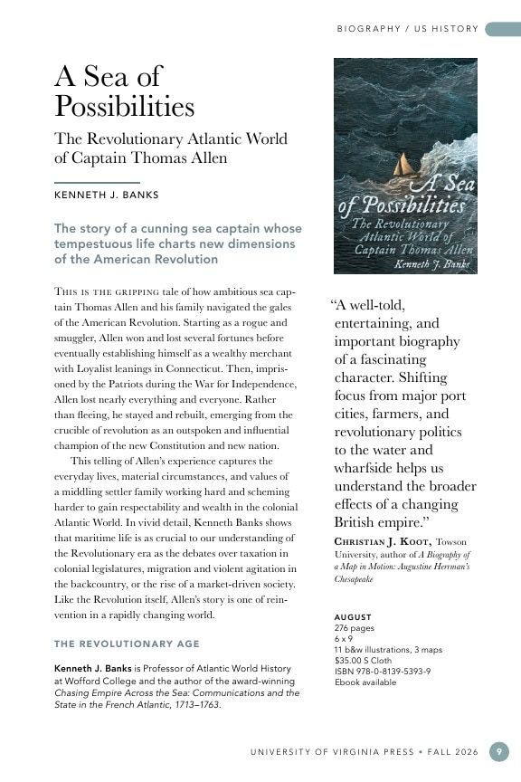 University of Virginia Press Fall 2026 Catalog Weekly Ad December 31, 2025 - December 31, 2026