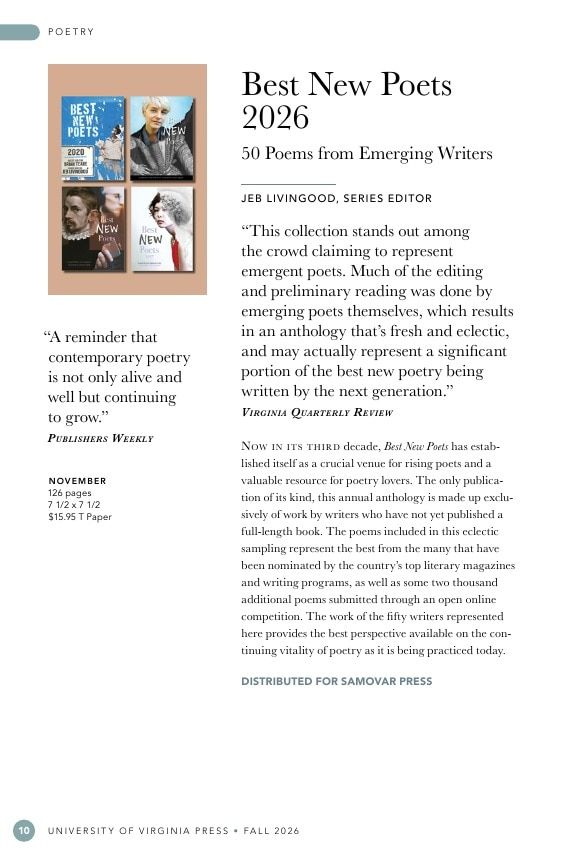 University of Virginia Press Fall 2026 Catalog Weekly Ad December 31, 2025 - December 31, 2026