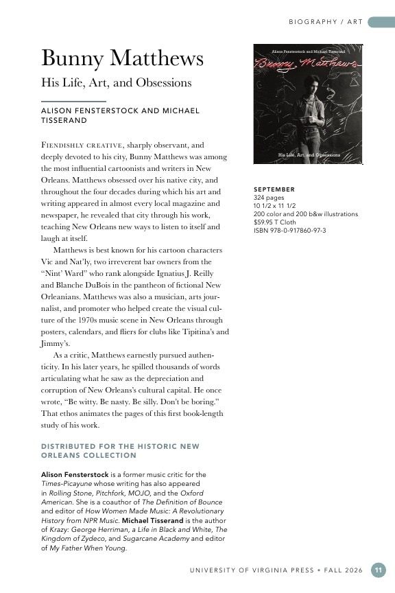 University of Virginia Press Fall 2026 Catalog Weekly Ad December 31, 2025 - December 31, 2026